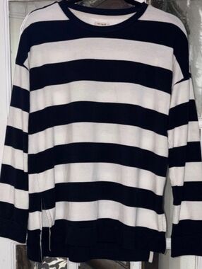 Thread And Supply - That Cozy Life Striped Long Sleeve Crewneck Sweater